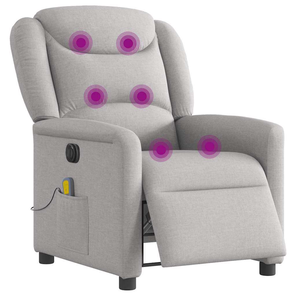 Massagestoel elektrisch verstelbaar stof wolk grijs is nu te koop bij PeponiXL, paradijselijk wonen!