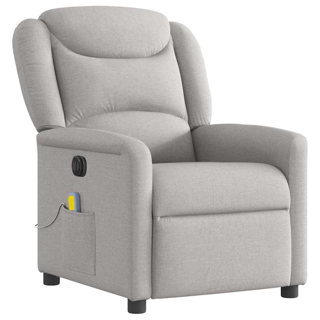 Massagestoel elektrisch verstelbaar stof wolk grijs is nu te koop bij PeponiXL, paradijselijk wonen!