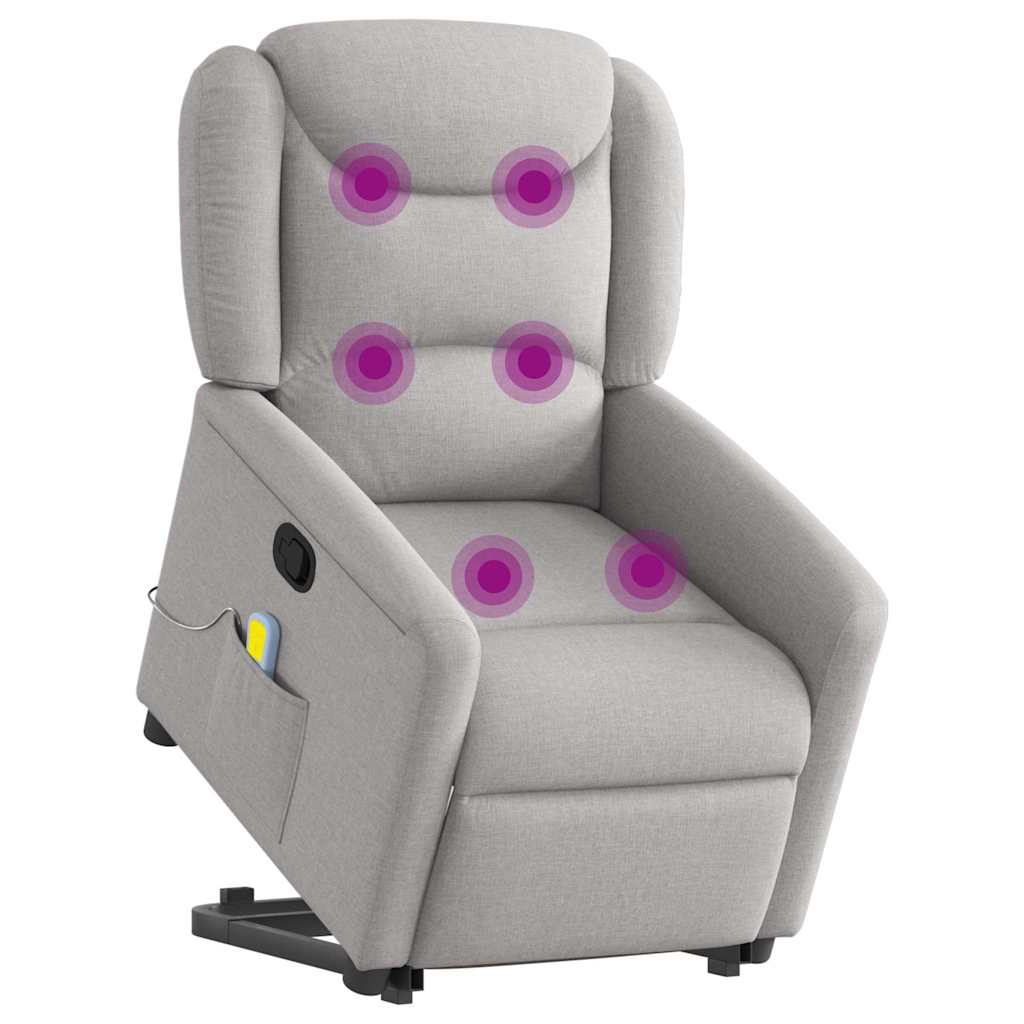 Sta-op-massagestoel verstelbaar stof wolk grijs is nu te koop bij PeponiXL, paradijselijk wonen!