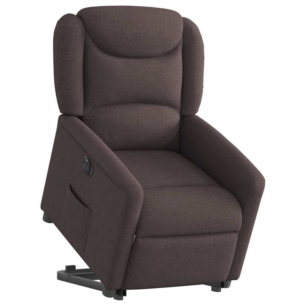 Sta-op-stoel elektrisch stof donkerbruin is nu te koop bij PeponiXL, paradijselijk wonen!
