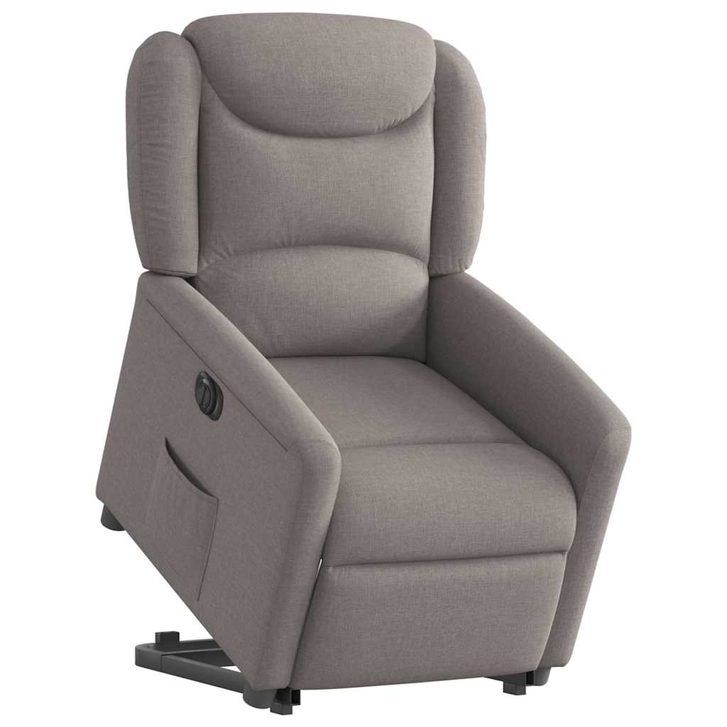 Sta-op-stoel elektrisch verstelbaar stof taupe is nu te koop bij PeponiXL, paradijselijk wonen!