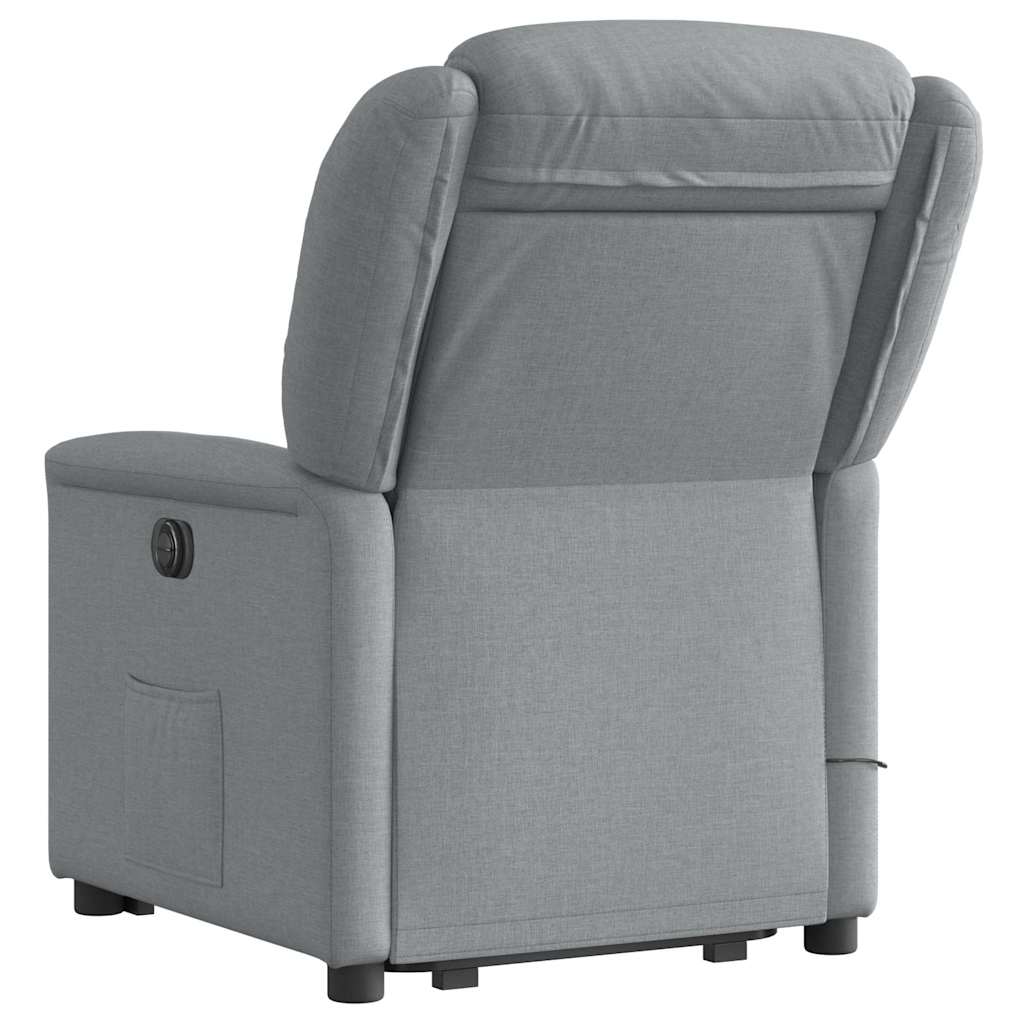 Sta-op-massagestoel elektrisch verstelbaar stof lichtgrijs is nu te koop bij PeponiXL, paradijselijk wonen!