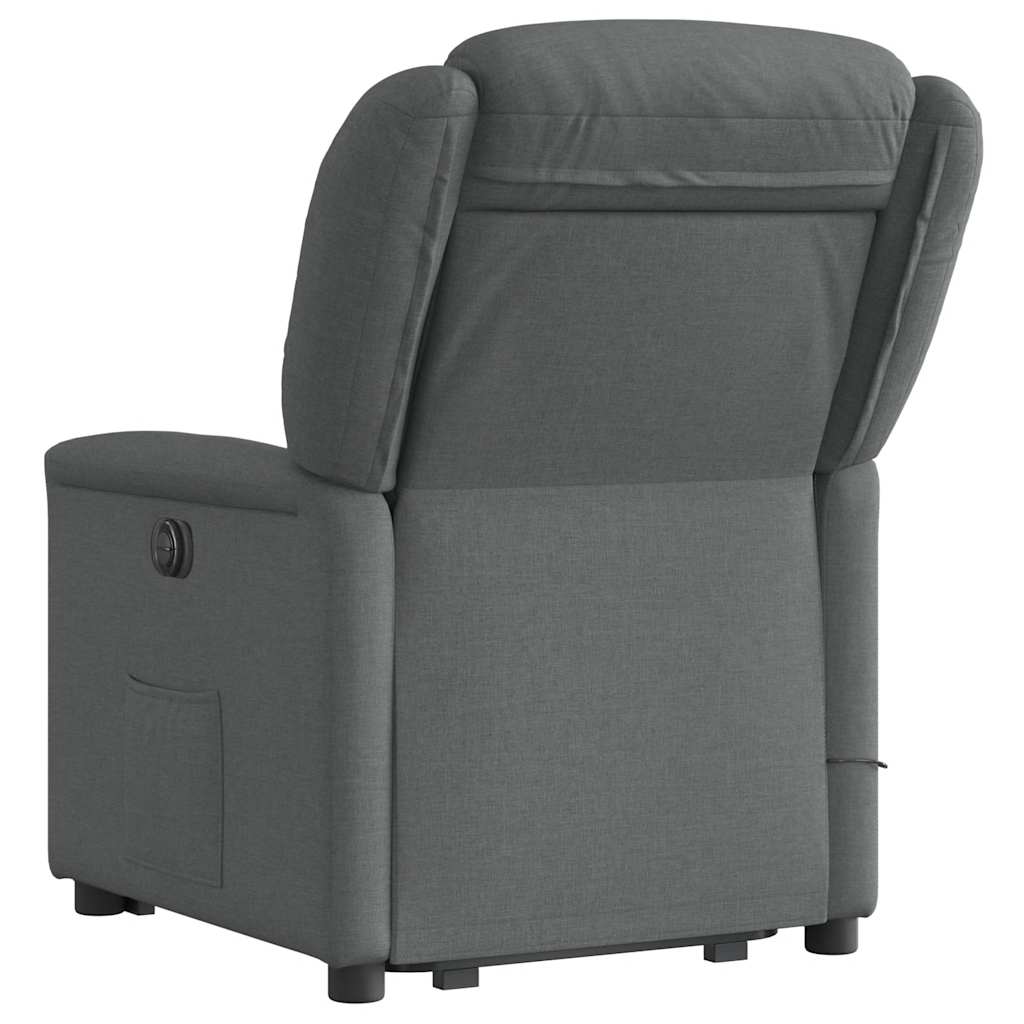Sta-op-massagestoel elektrisch verstelbaar stof donkergrijs is nu te koop bij PeponiXL, paradijselijk wonen!