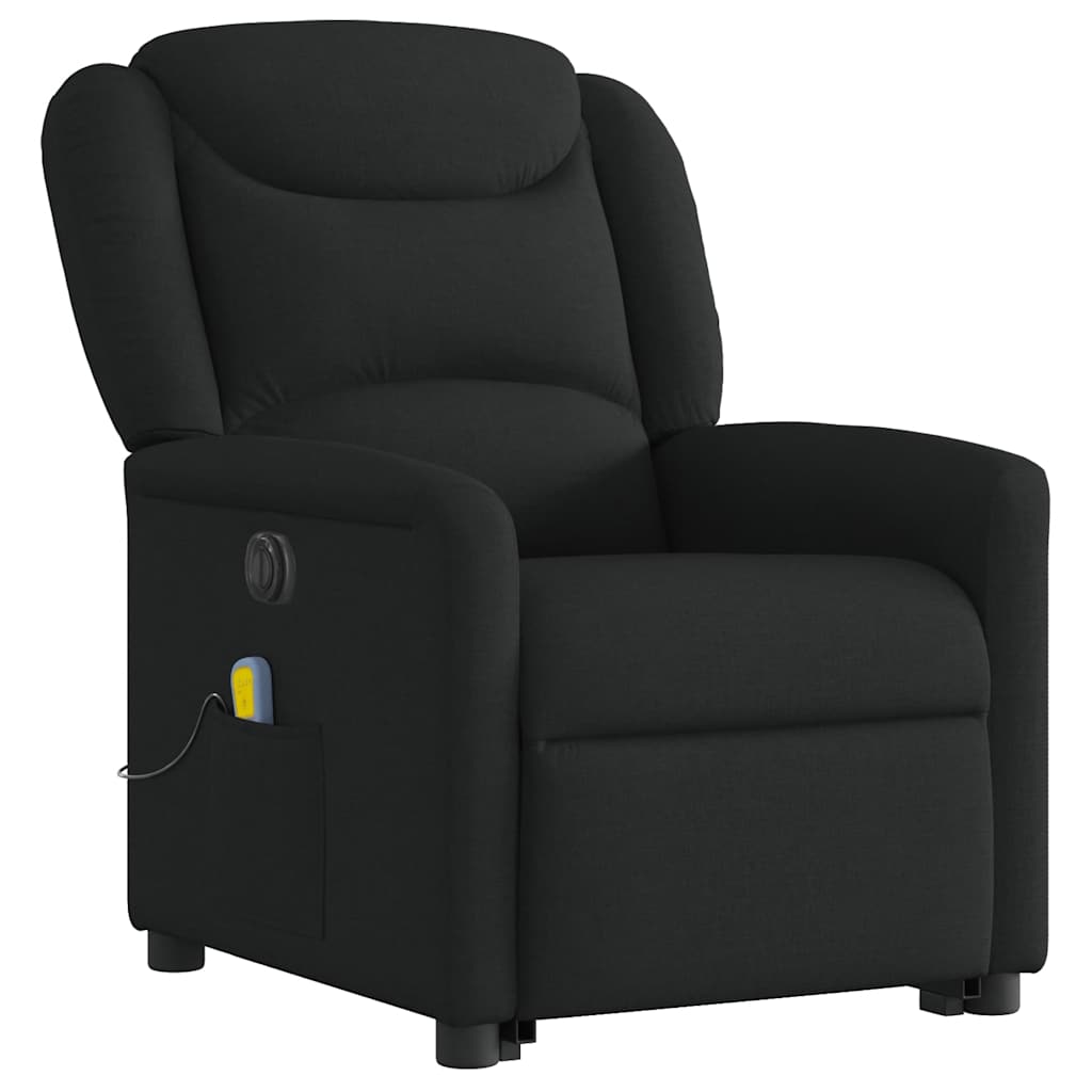 Sta-op-massagestoel elektrisch verstelbaar stof zwart is nu te koop bij PeponiXL, paradijselijk wonen!