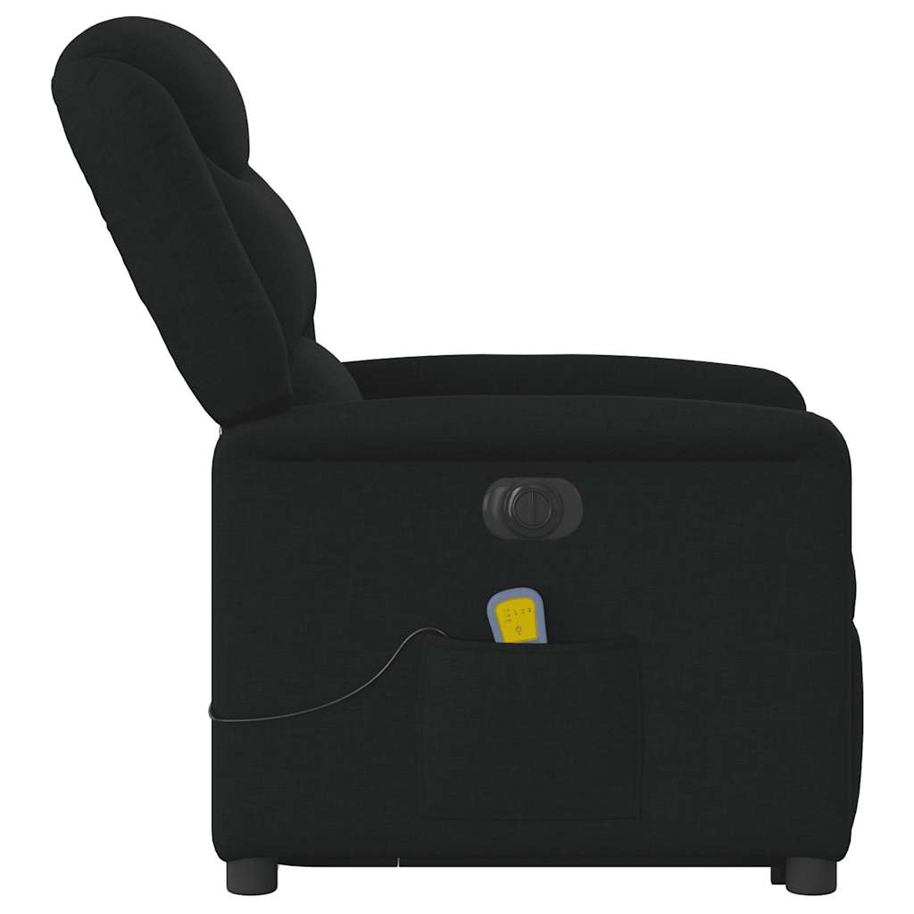 Sta-op-massagestoel elektrisch verstelbaar stof zwart is nu te koop bij PeponiXL, paradijselijk wonen!