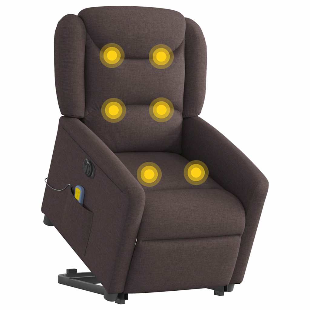 Sta-op-massagestoel elektrisch verstelbaar stof donkerbruin is nu te koop bij PeponiXL, paradijselijk wonen!