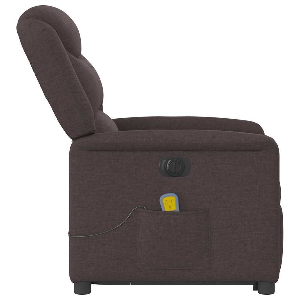 Sta-op-massagestoel elektrisch verstelbaar stof donkerbruin is nu te koop bij PeponiXL, paradijselijk wonen!