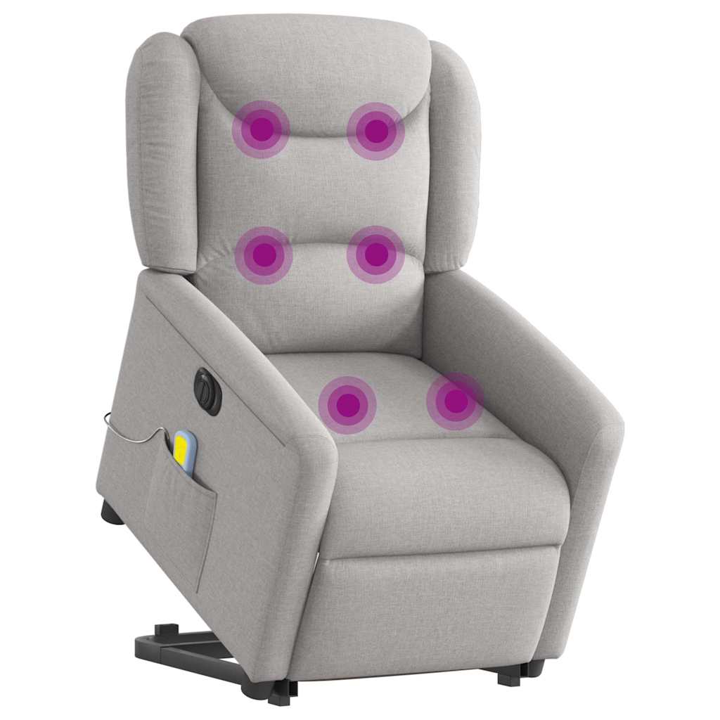 Sta-op-massagestoel elektrisch verstelbaar stof wolk grijs is nu te koop bij PeponiXL, paradijselijk wonen!