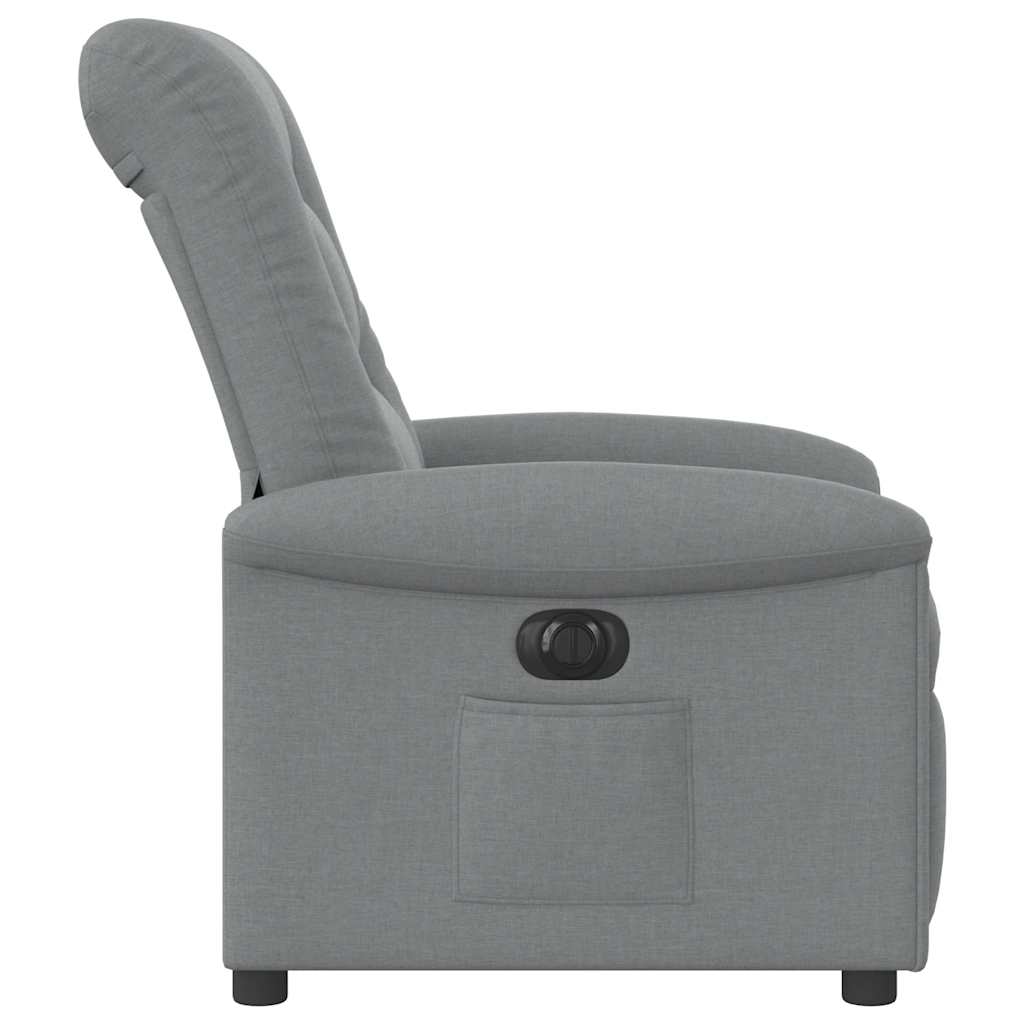 Fauteuil elektrisch verstelbaar stof lichtgrijs is nu te koop bij PeponiXL, paradijselijk wonen!