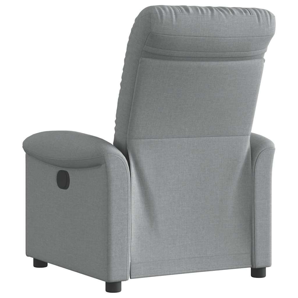 Fauteuil elektrisch verstelbaar stof lichtgrijs is nu te koop bij PeponiXL, paradijselijk wonen!