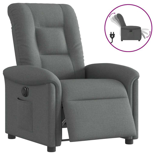 Fauteuil elektrisch verstelbaar stof donkergrijs is nu te koop bij PeponiXL, paradijselijk wonen!