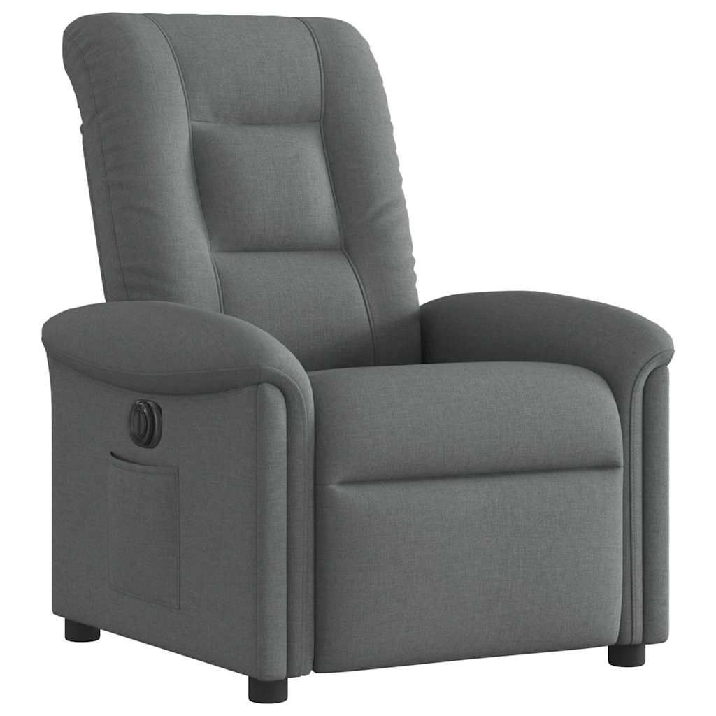 Fauteuil elektrisch verstelbaar stof donkergrijs is nu te koop bij PeponiXL, paradijselijk wonen!