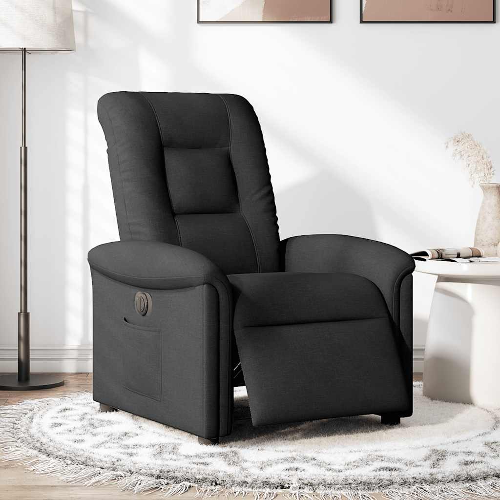 Fauteuil verstelbaar elektrisch stof zwart is nu te koop bij PeponiXL, paradijselijk wonen!