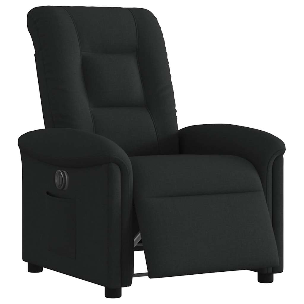 Fauteuil verstelbaar elektrisch stof zwart is nu te koop bij PeponiXL, paradijselijk wonen!