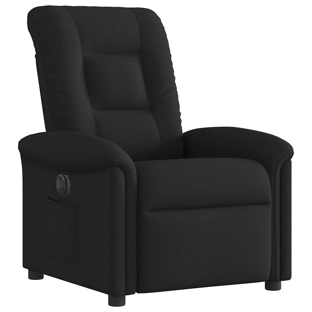 Fauteuil verstelbaar elektrisch stof zwart is nu te koop bij PeponiXL, paradijselijk wonen!