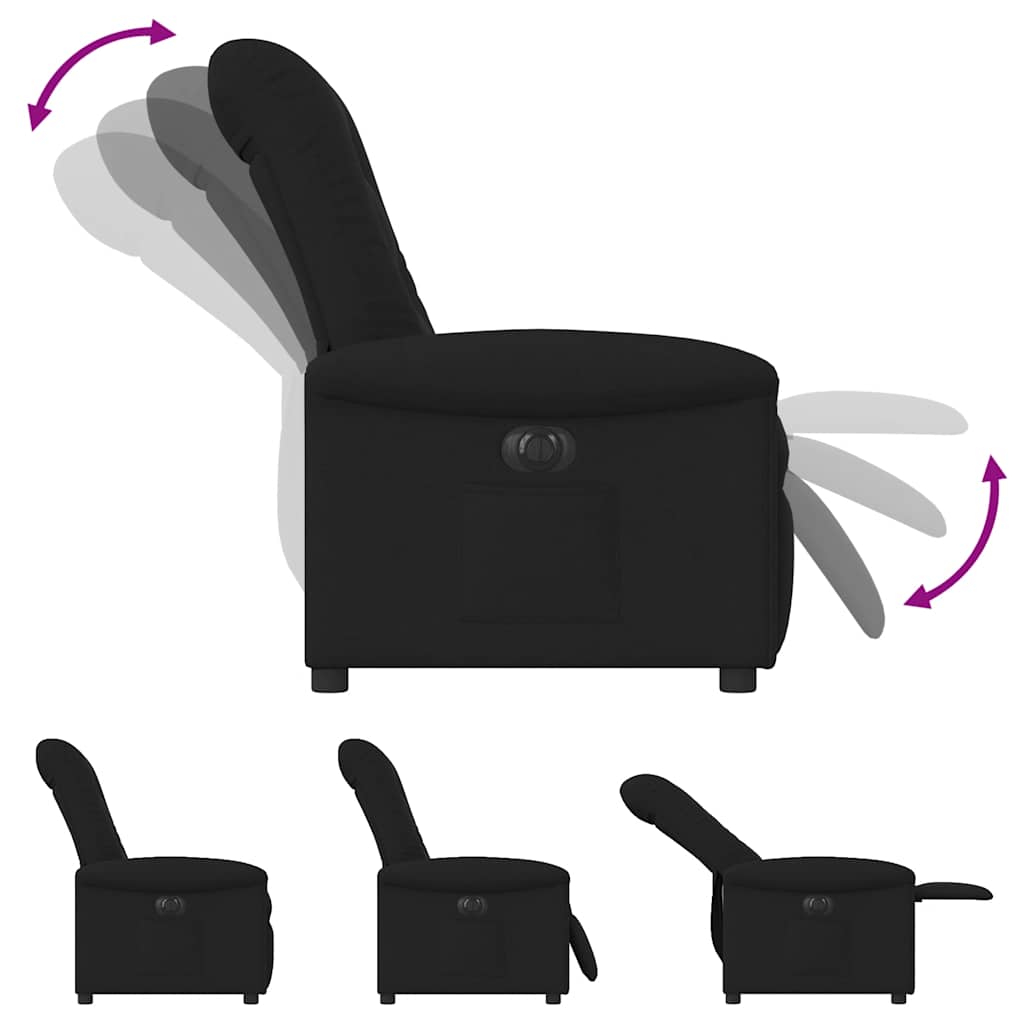 Fauteuil verstelbaar elektrisch stof zwart is nu te koop bij PeponiXL, paradijselijk wonen!