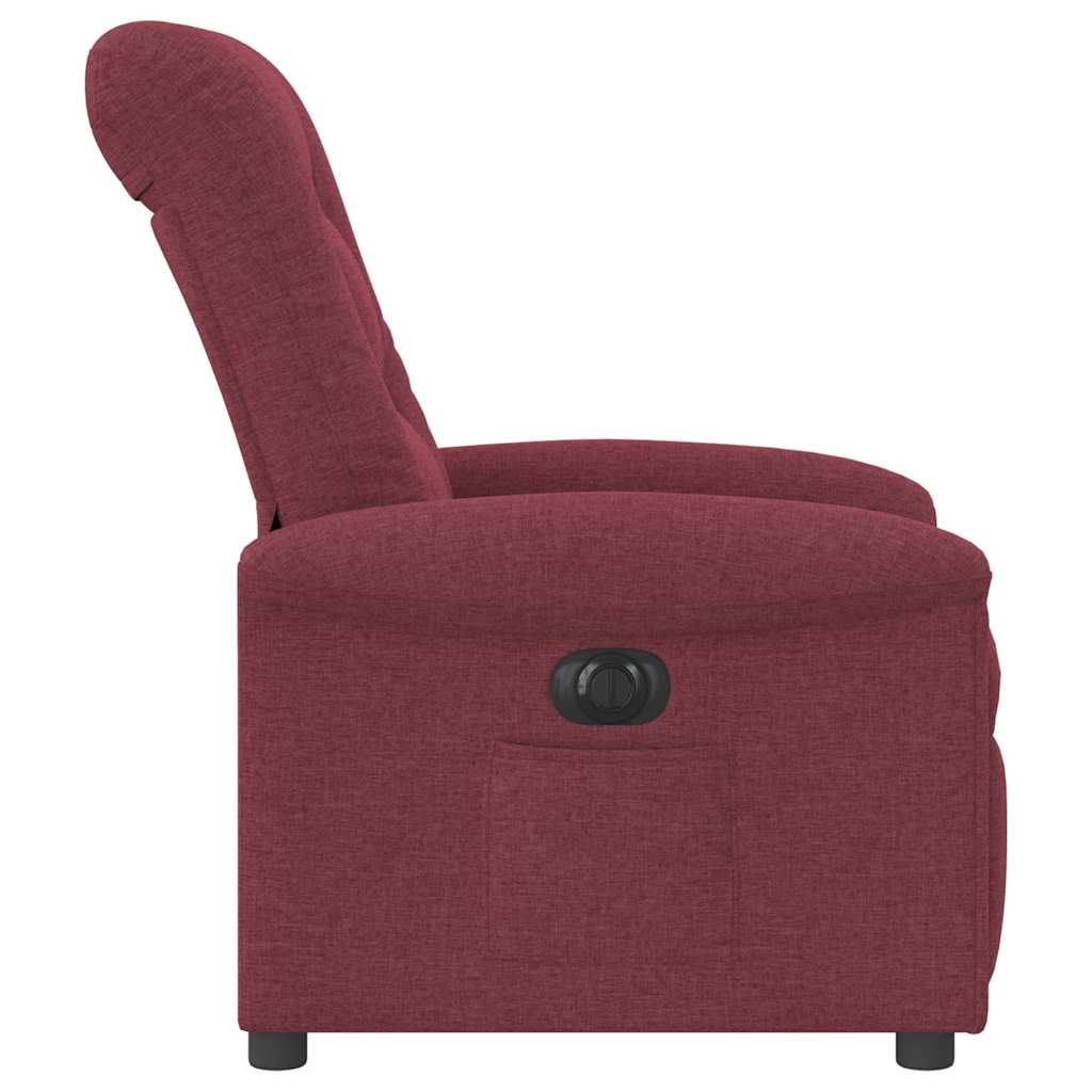 Fauteuil verstelbaar elektrisch stof wijnrood is nu te koop bij PeponiXL, paradijselijk wonen!