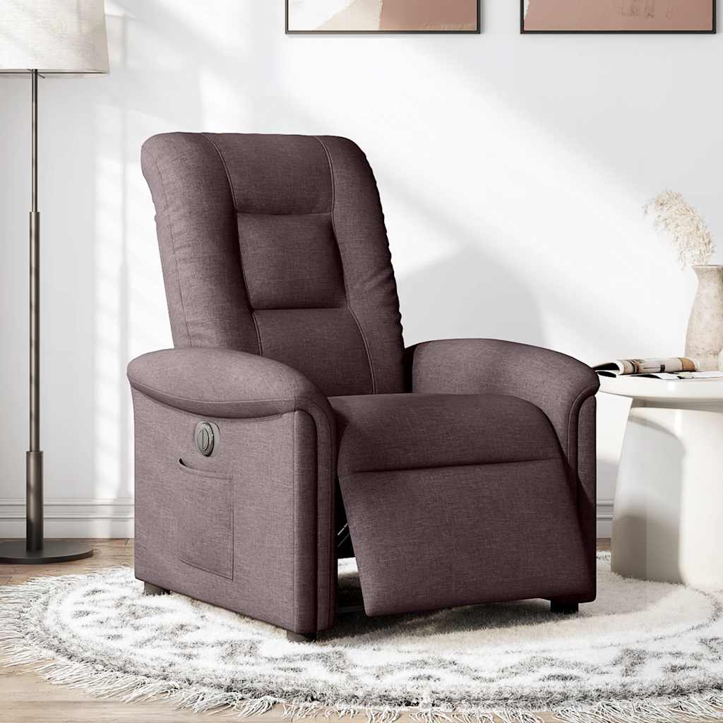 Fauteuil verstelbaar elektrisch stof donkerbruin is nu te koop bij PeponiXL, paradijselijk wonen!