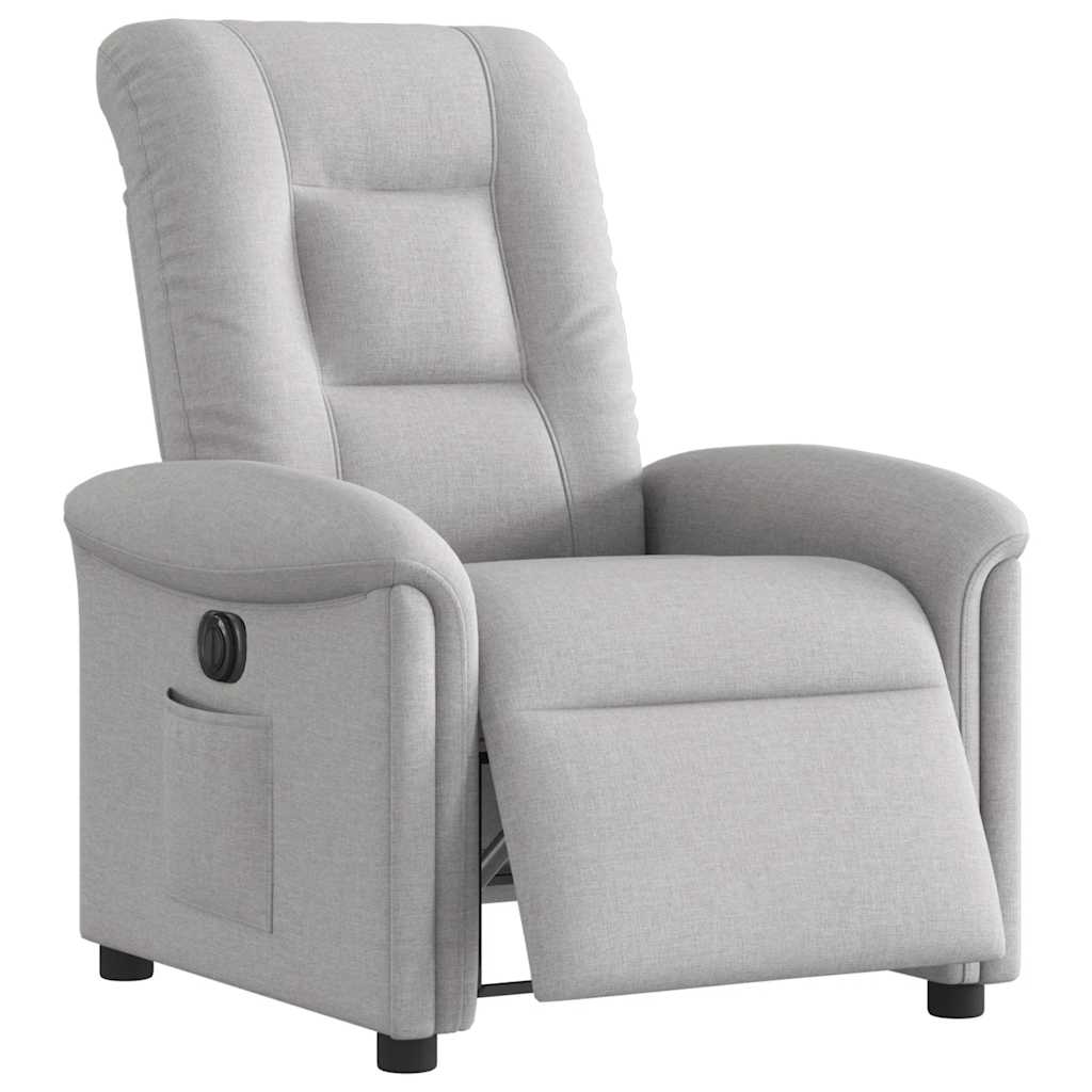 Fauteuil elektrisch verstelbaar stof wolk grijs is nu te koop bij PeponiXL, paradijselijk wonen!
