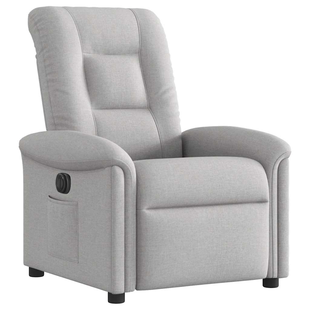 Fauteuil elektrisch verstelbaar stof wolk grijs is nu te koop bij PeponiXL, paradijselijk wonen!
