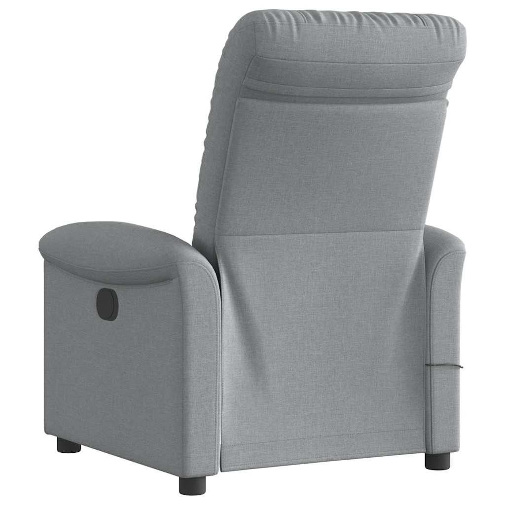 Massagestoel elektrisch verstelbaar stof lichtgrijs is nu te koop bij PeponiXL, paradijselijk wonen!
