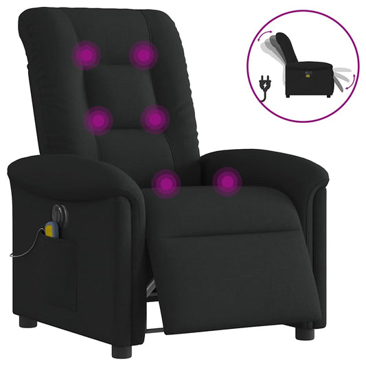 Massagestoel elektrisch verstelbaar stof zwart is nu te koop bij PeponiXL, paradijselijk wonen!
