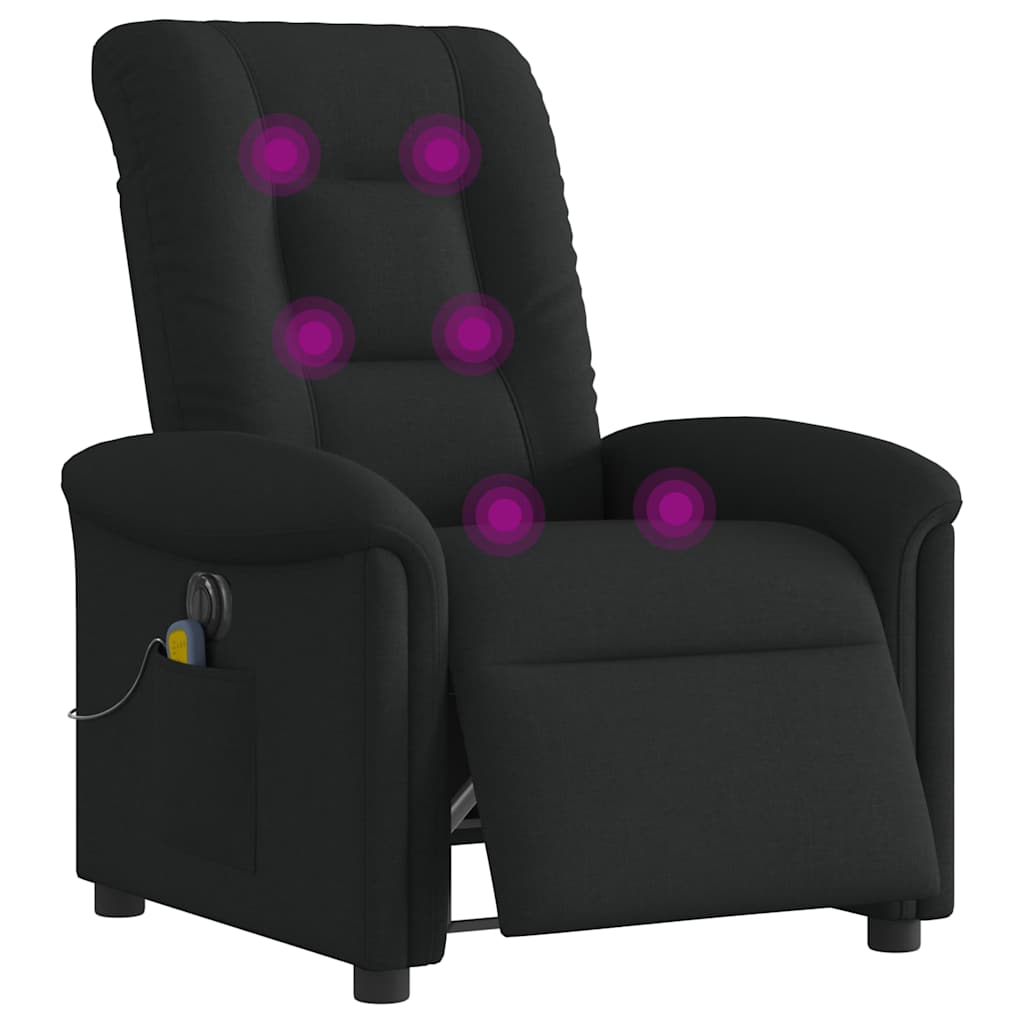 Massagestoel elektrisch verstelbaar stof zwart is nu te koop bij PeponiXL, paradijselijk wonen!