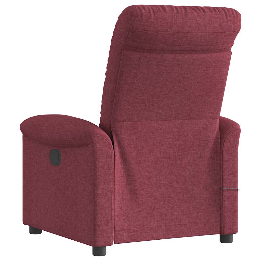 Massagestoel elektrisch verstelbaar stof wijnrood is nu te koop bij PeponiXL, paradijselijk wonen!