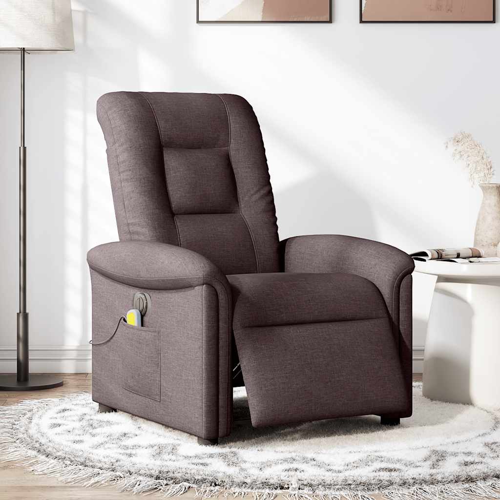 Massagestoel elektrisch verstelbaar stof donkerbruin is nu te koop bij PeponiXL, paradijselijk wonen!
