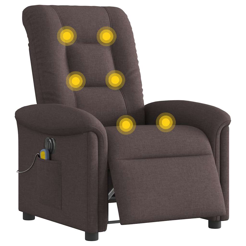 Massagestoel elektrisch verstelbaar stof donkerbruin is nu te koop bij PeponiXL, paradijselijk wonen!