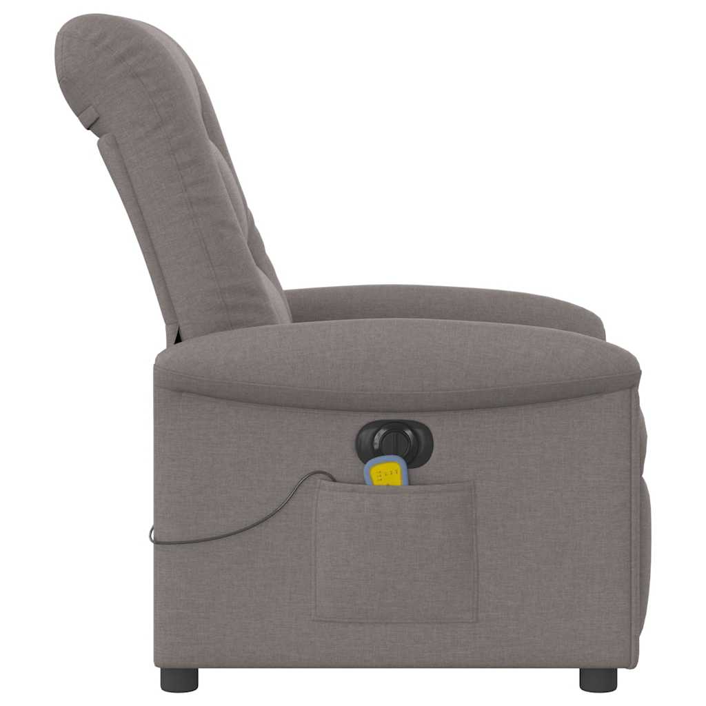 Massagestoel elektrisch verstelbaar stof taupe is nu te koop bij PeponiXL, paradijselijk wonen!
