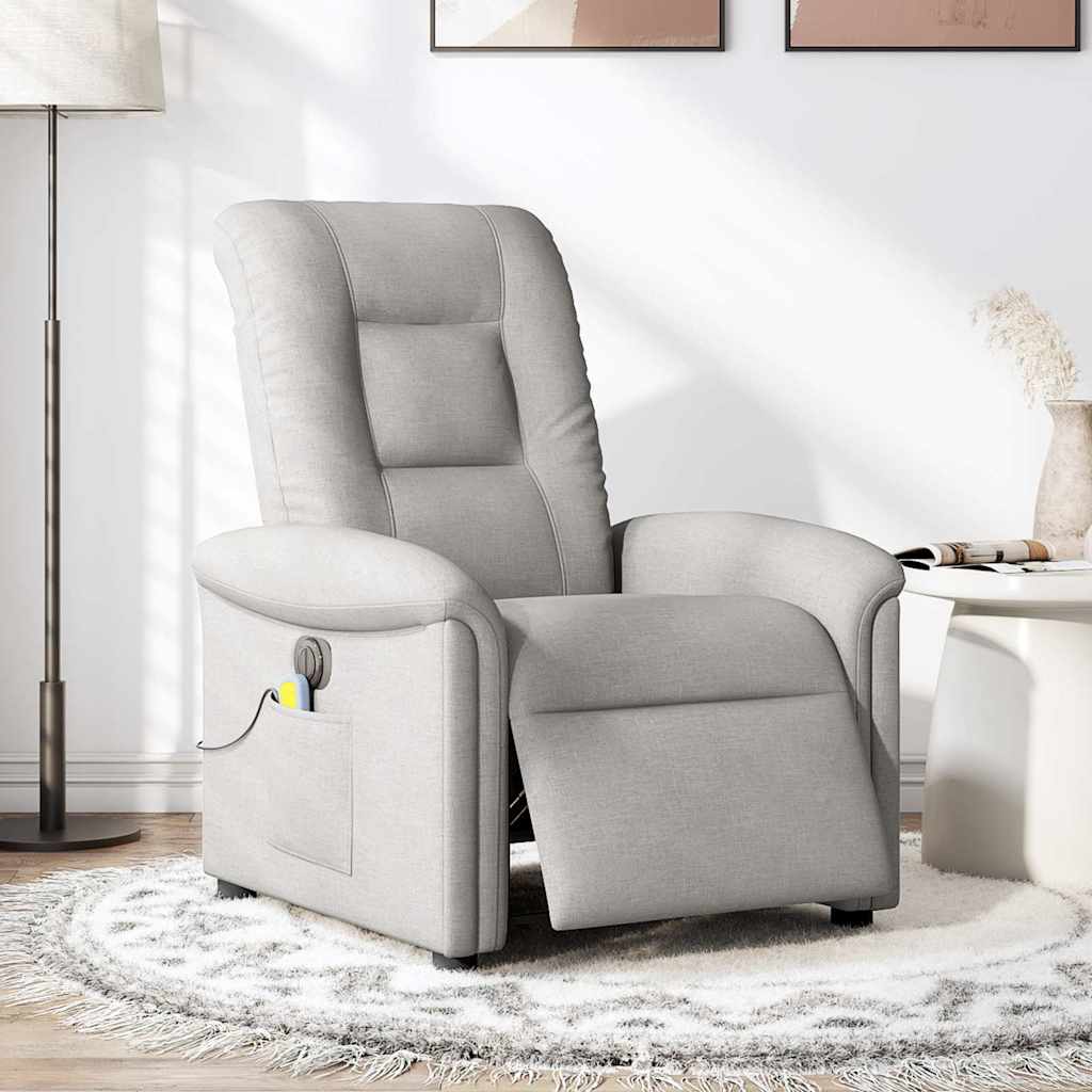 Massagestoel elektrisch verstelbaar stof wolk grijs is nu te koop bij PeponiXL, paradijselijk wonen!