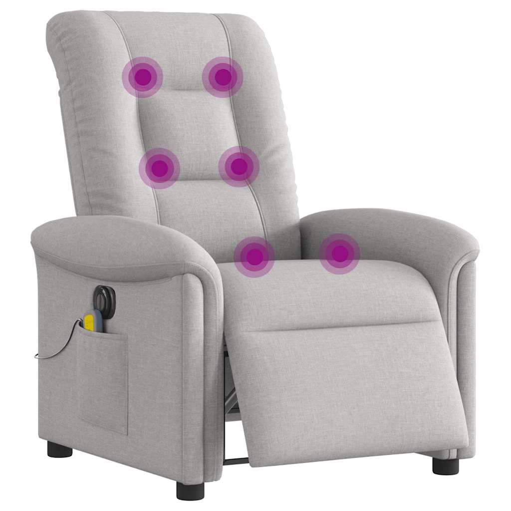 Massagestoel elektrisch verstelbaar stof wolk grijs is nu te koop bij PeponiXL, paradijselijk wonen!