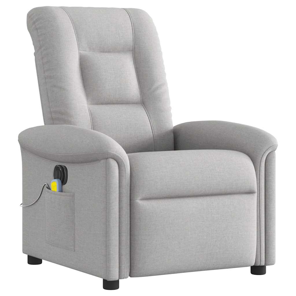 Massagestoel elektrisch verstelbaar stof wolk grijs is nu te koop bij PeponiXL, paradijselijk wonen!