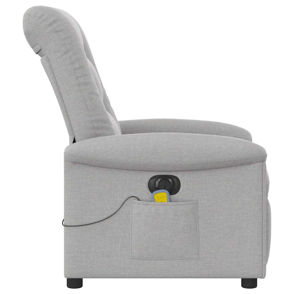 Massagestoel elektrisch verstelbaar stof wolk grijs is nu te koop bij PeponiXL, paradijselijk wonen!