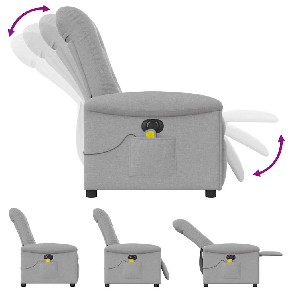 Massagestoel elektrisch verstelbaar stof wolk grijs is nu te koop bij PeponiXL, paradijselijk wonen!
