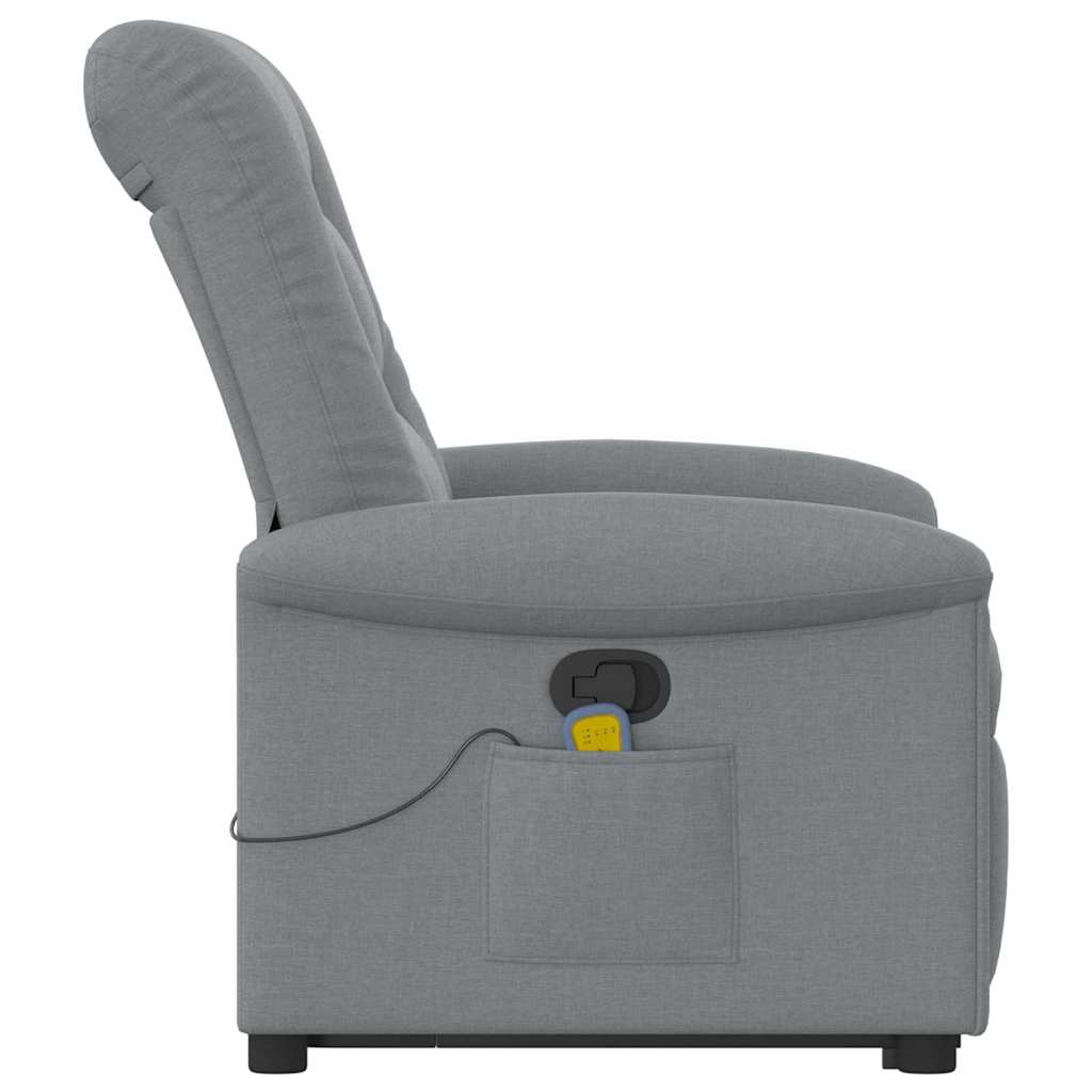 Sta-op-massagestoel verstelbaar stof lichtgrijs is nu te koop bij PeponiXL, paradijselijk wonen!
