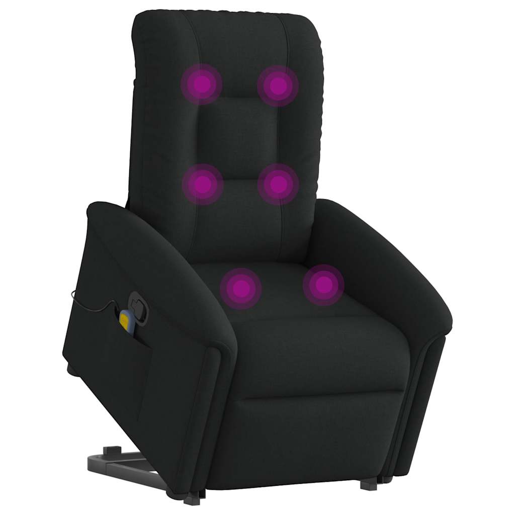Sta-op-massagestoel verstelbaar stof zwart is nu te koop bij PeponiXL, paradijselijk wonen!