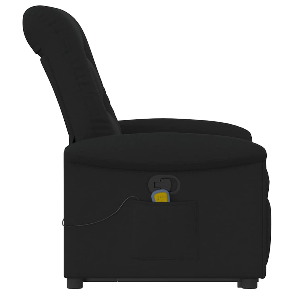 Sta-op-massagestoel verstelbaar stof zwart is nu te koop bij PeponiXL, paradijselijk wonen!