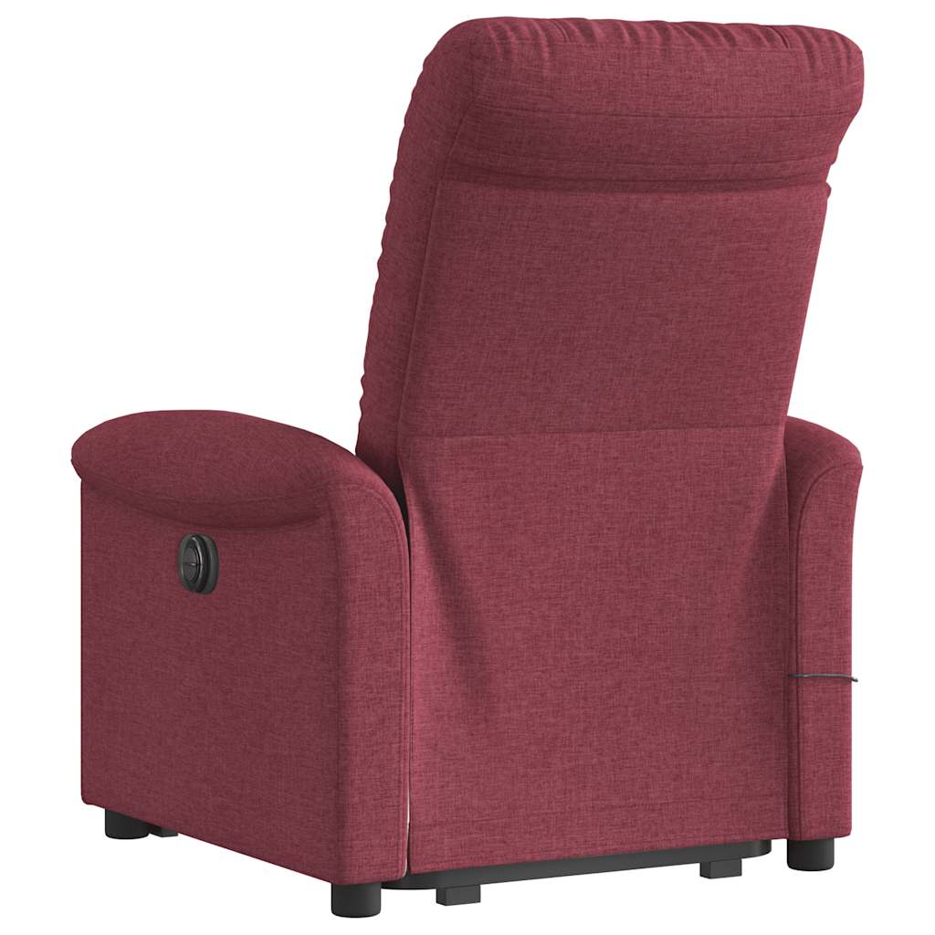Sta-op-massagestoel verstelbaar stof wijnrood is nu te koop bij PeponiXL, paradijselijk wonen!