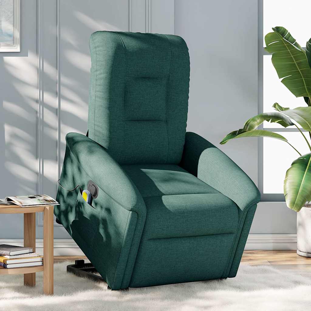 Sta-op-massagestoel verstelbaar stof donkergroen is nu te koop bij PeponiXL, paradijselijk wonen!