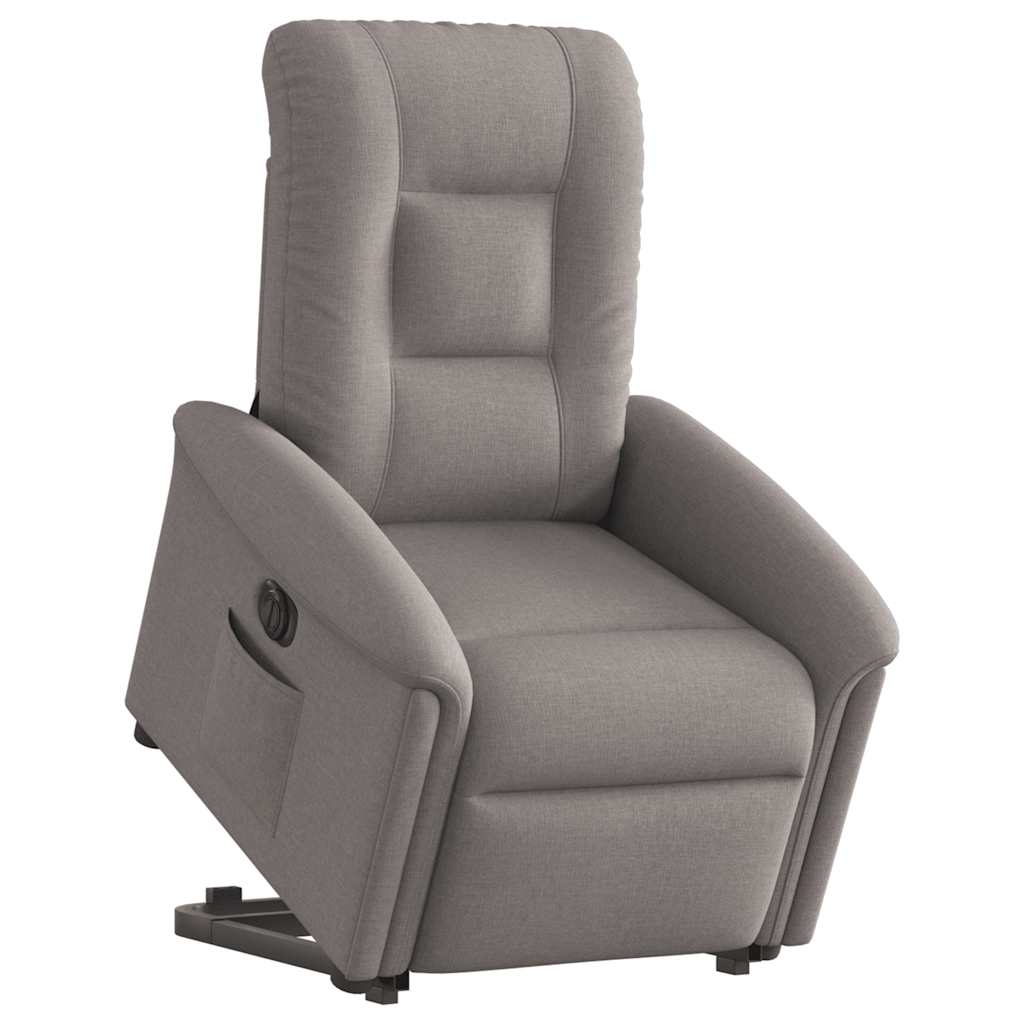 Sta-op-stoel elektrisch verstelbaar stof taupe is nu te koop bij PeponiXL, paradijselijk wonen!