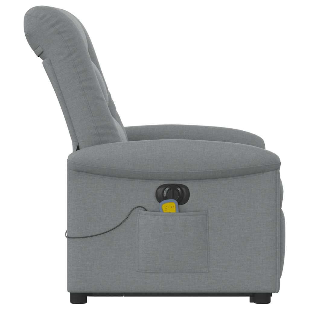 Sta-op-massagestoel elektrisch verstelbaar stof lichtgrijs is nu te koop bij PeponiXL, paradijselijk wonen!
