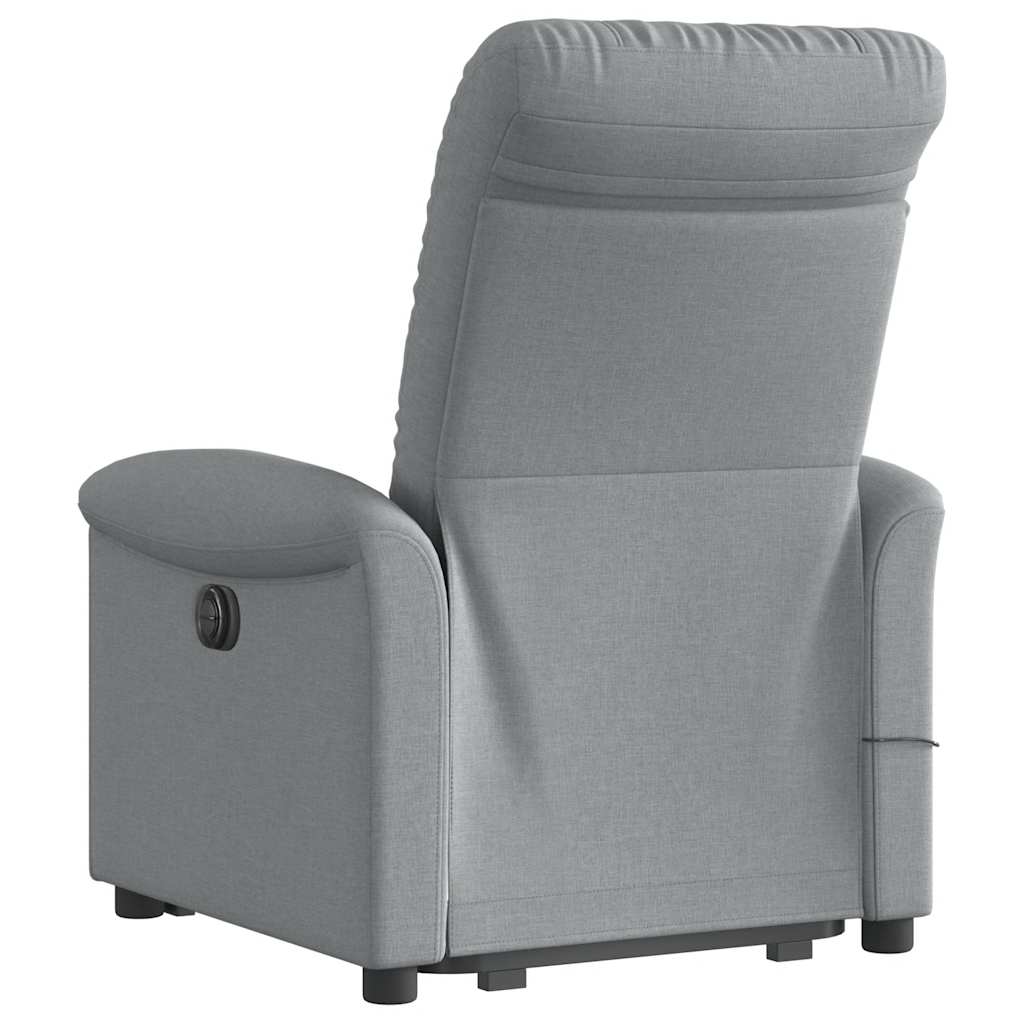 Sta-op-massagestoel elektrisch verstelbaar stof lichtgrijs is nu te koop bij PeponiXL, paradijselijk wonen!