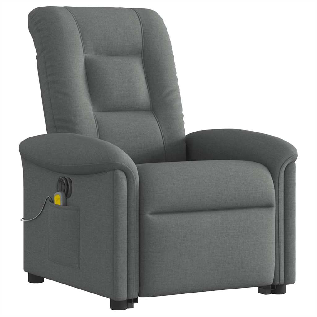 Sta-op-massagestoel elektrisch verstelbaar stof donkergrijs is nu te koop bij PeponiXL, paradijselijk wonen!