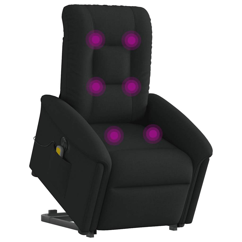 Sta-op-massagestoel elektrisch verstelbaar stof zwart is nu te koop bij PeponiXL, paradijselijk wonen!