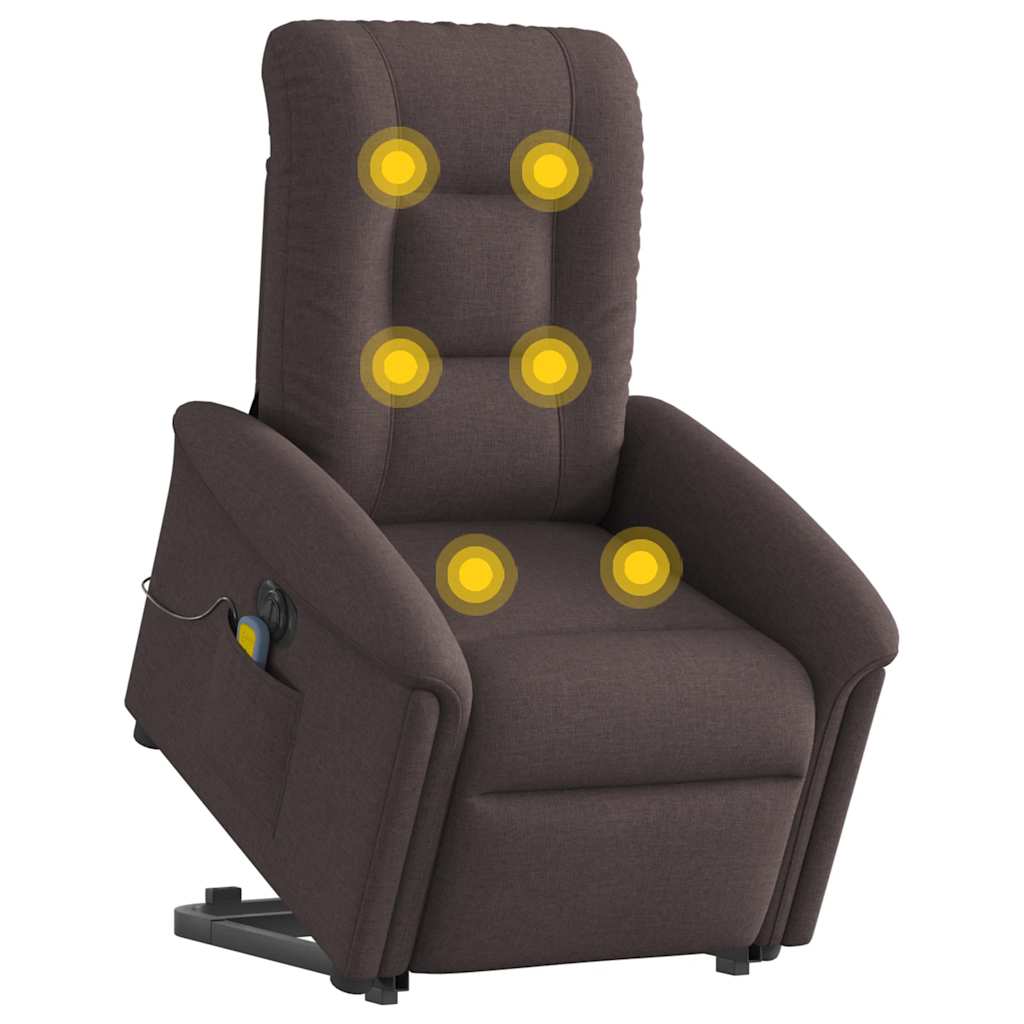 Sta-op-massagestoel elektrisch verstelbaar stof donkerbruin is nu te koop bij PeponiXL, paradijselijk wonen!