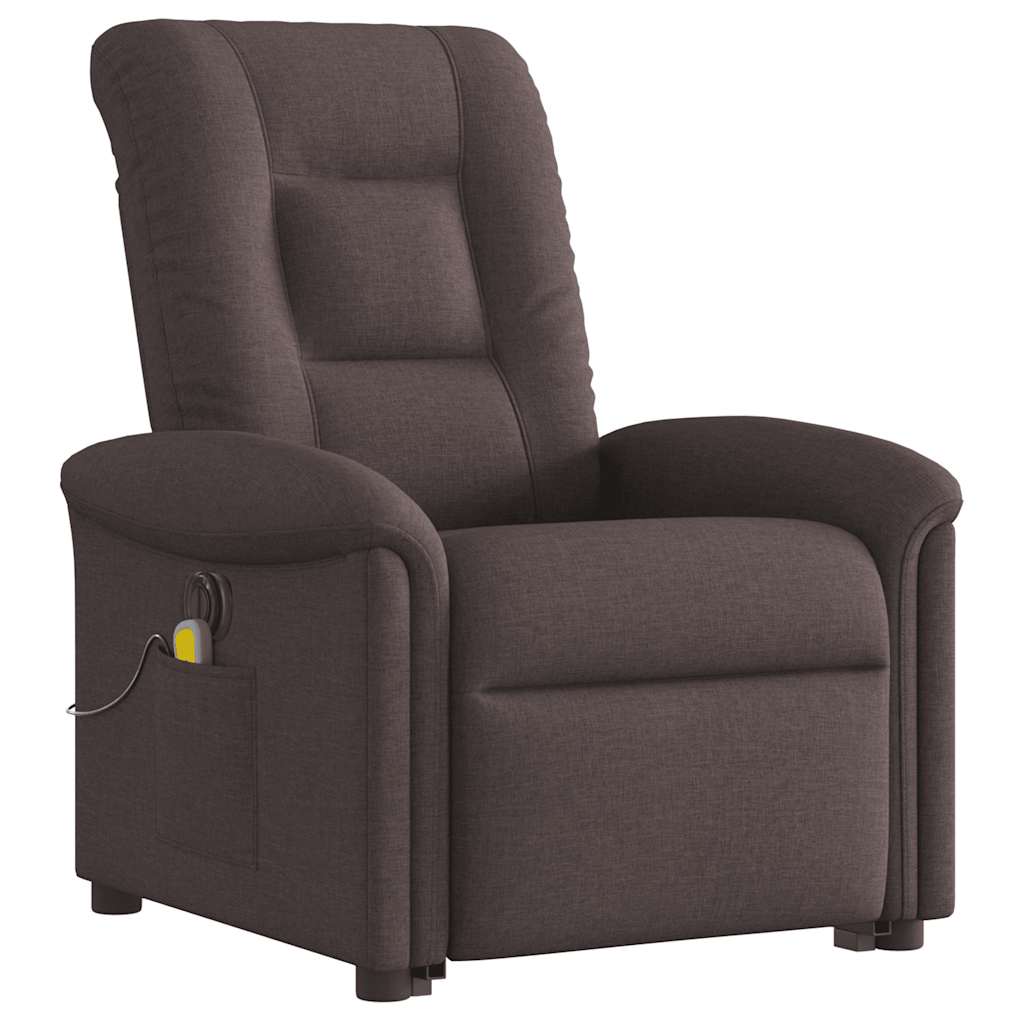 Sta-op-massagestoel elektrisch verstelbaar stof donkerbruin is nu te koop bij PeponiXL, paradijselijk wonen!