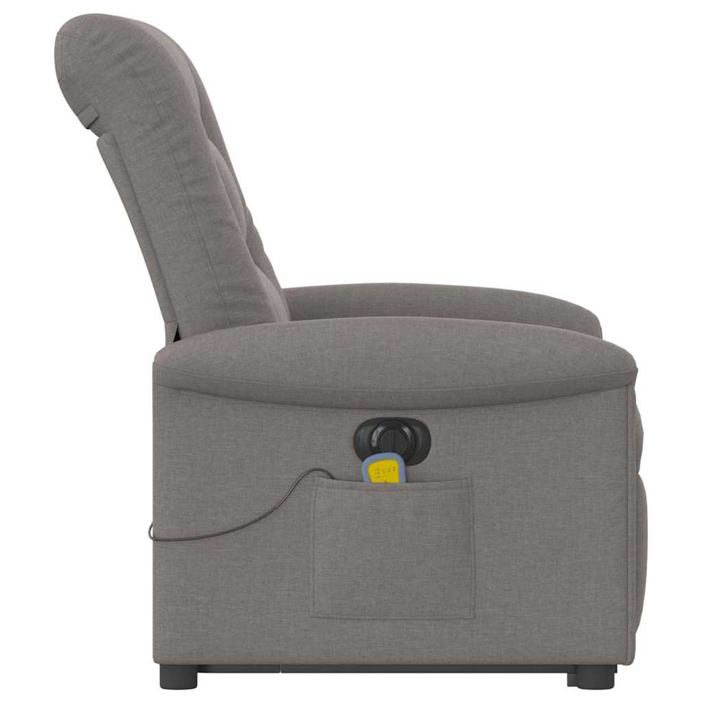 Sta-op-massagestoel elektrisch verstelbaar stof taupe is nu te koop bij PeponiXL, paradijselijk wonen!