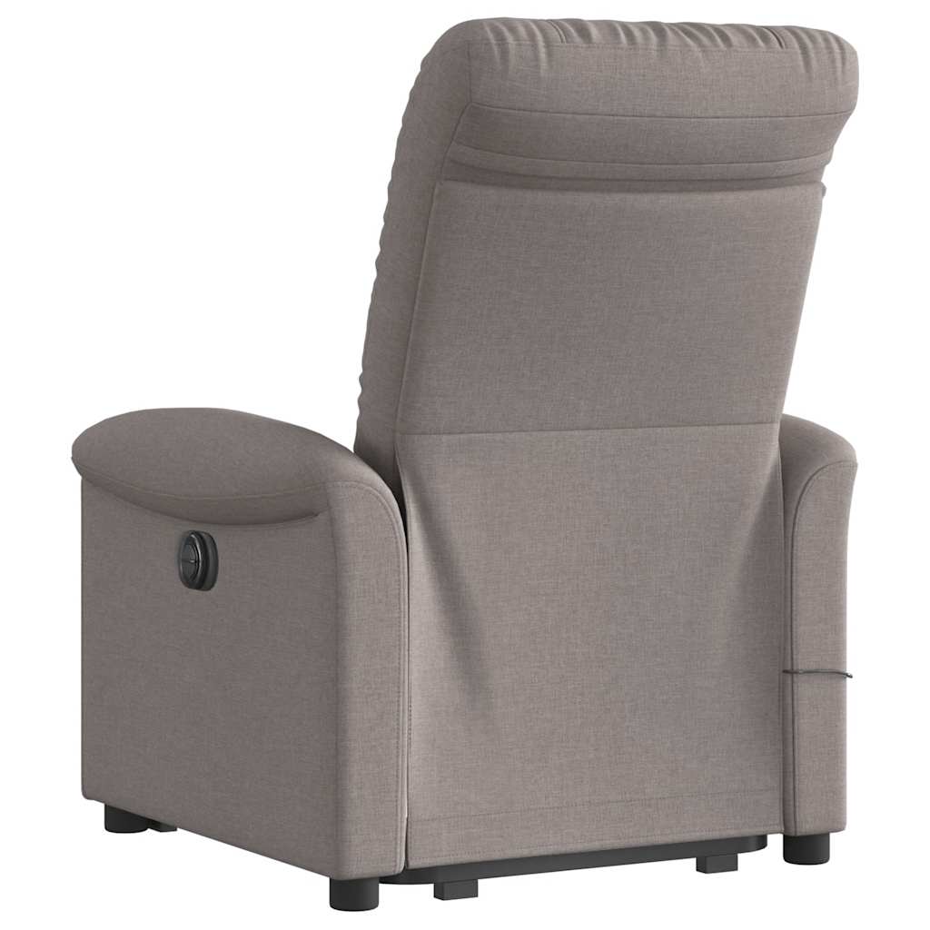 Sta-op-massagestoel elektrisch verstelbaar stof taupe is nu te koop bij PeponiXL, paradijselijk wonen!